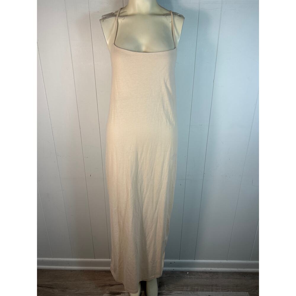 RAEY Square-Neck Cotton-Blend Jersey Maxi Slip Dress in Ivory. NWT. Size 8 US - Picture 4 of 10